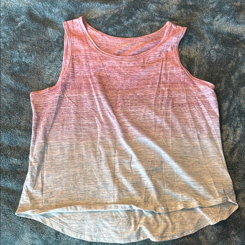Women's Pink and blue Sleeveless Top